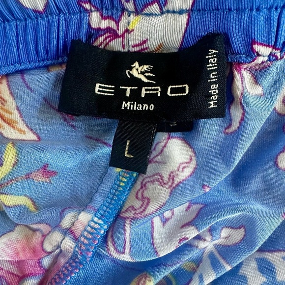 Etro Milano Floral Drawstring Shorts Size Large Excellent Condition! - Picture 8 of 10